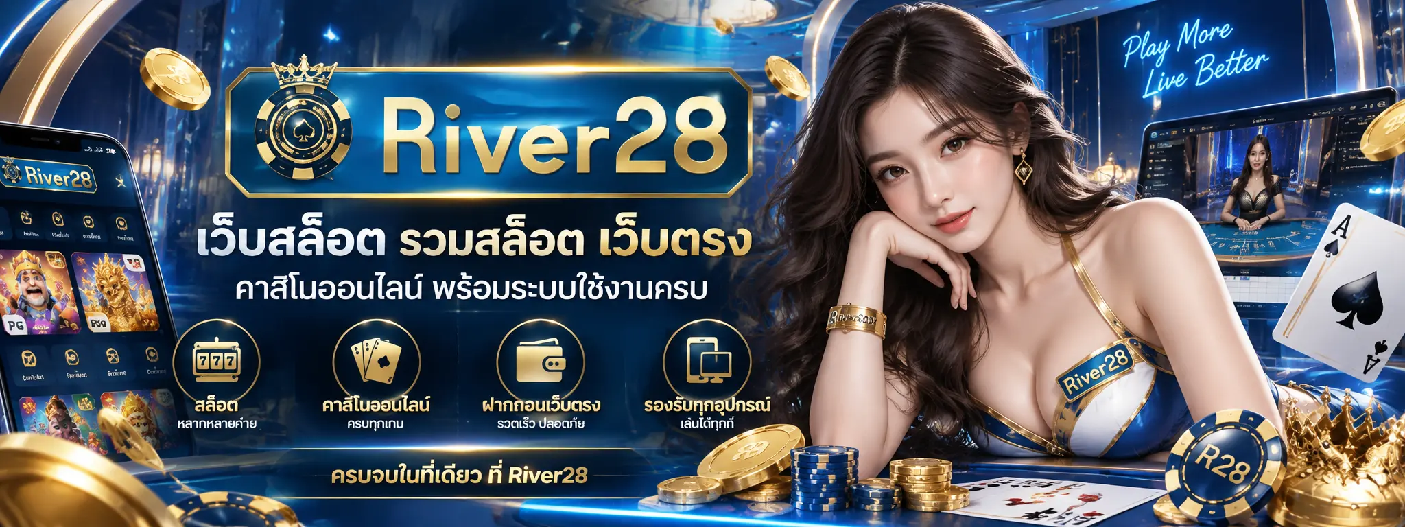 เว็บสล็อต river28 รวมสล็อต เว็บตรง คาสิโนออนไลน์ พร้อมระบบใช้งานครบ